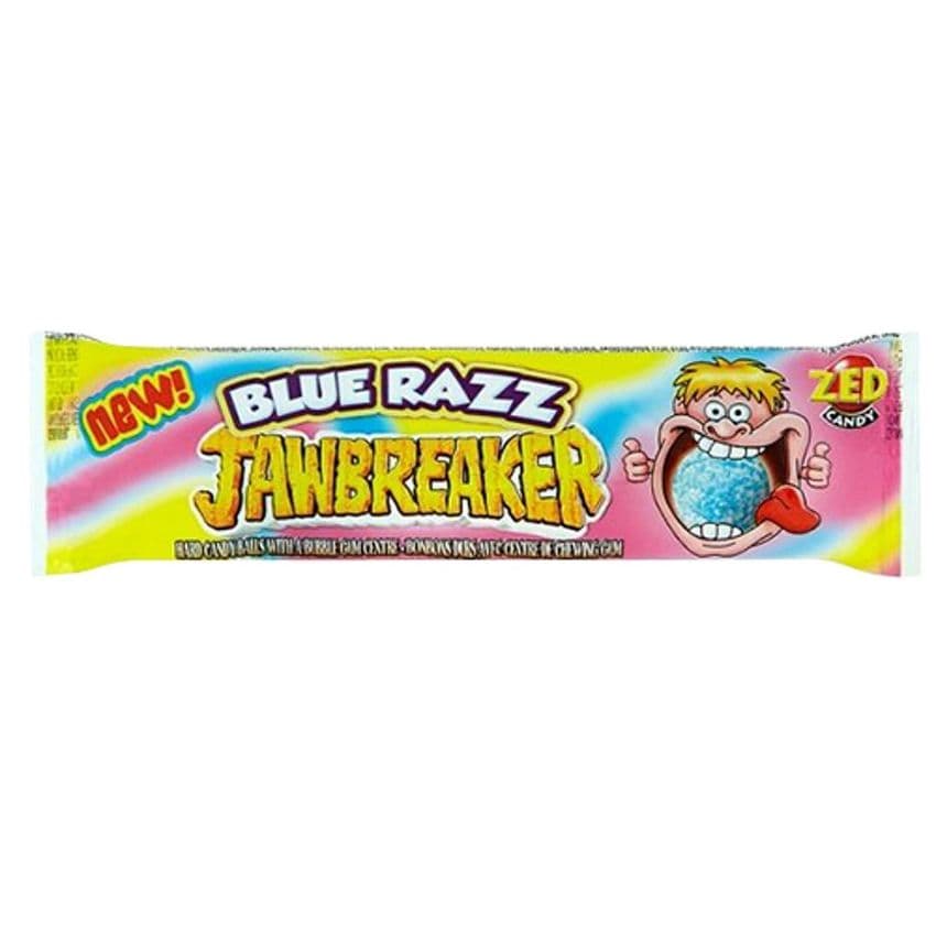 Blue Razz Jawbreaker 4 Pack Zed Candy Novelty Bubblegum Sweets