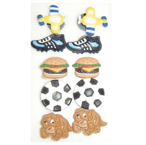 BOYS - Crocs Buttons Footwear Accessories - Set of 10