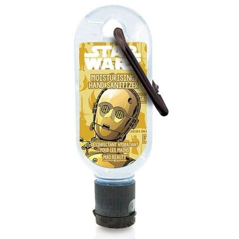 C-3PO Amber & Ginseng Star Wars Clip & Clean Moisturising Travel Hand Sanitizer Gel 30ml Mad Beauty