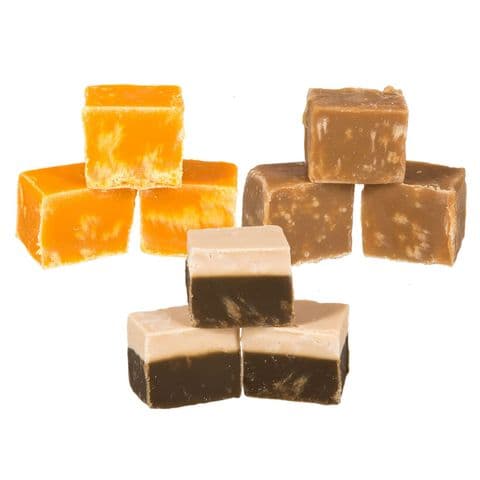 Cappuccino, Salted Caramel, Honey Mixed Flavours Luxury Hand Made Fudge Factory 600g