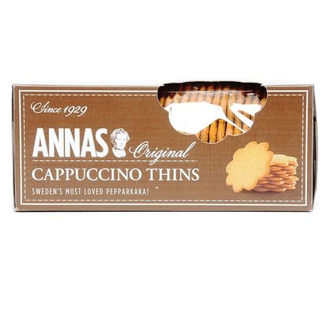 Cappuccino Thins Original Swedish Pepparkaka Biscuits Annas 150g