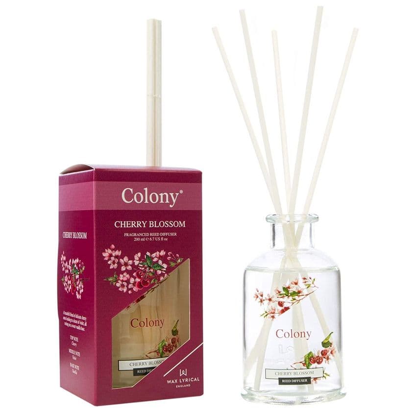 Cherry Blossom Fragranced Reed Diffuser Colony Wax Lyrical 200ml
