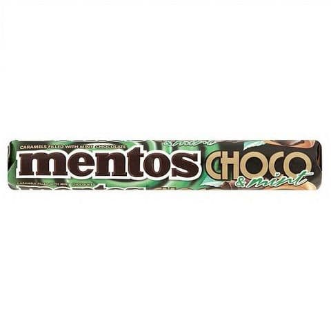 Choco & Mint - Mentos Rolls Chewy Dragees Sweets Candy Sweets 38g