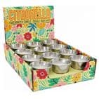 Citronella Mini Tin Pot Container Candle Outdoor Living Sifcon International