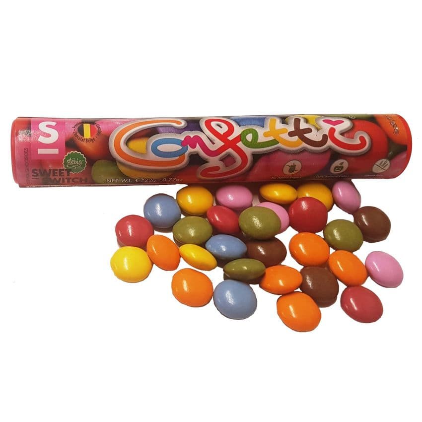 Confetti Milk Chocolate Beans Sweets Candy No Added Sugar Gluten Free Stevia Sweet Switch 22g