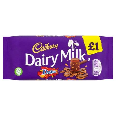 Dairy Milk Daim Chocolate Bar Cadbury 120g