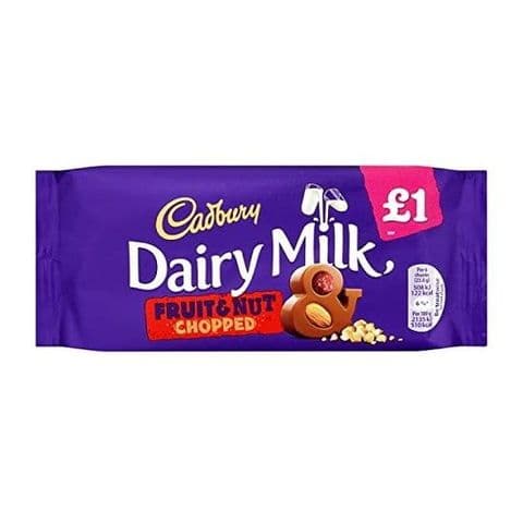 Dairy Milk Fruit & Chopped Nut Chocolate Bar Cadbury 95g