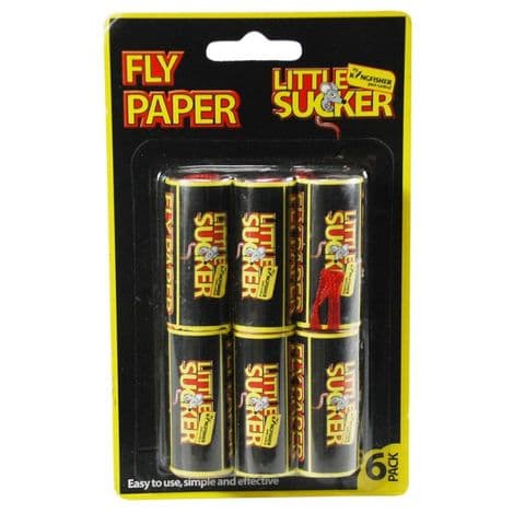 Fly Paper Strips - Little Sucker Kingfisher Pest Control (Pack of 6)