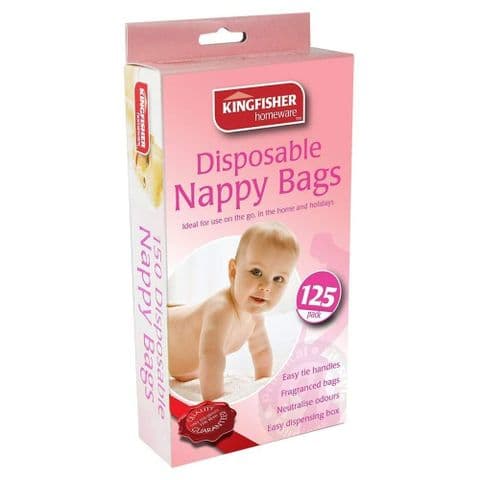 Fragranced Disposable Nappy Dog Poop Bags Kingfisher Homeware (Pack of 125)