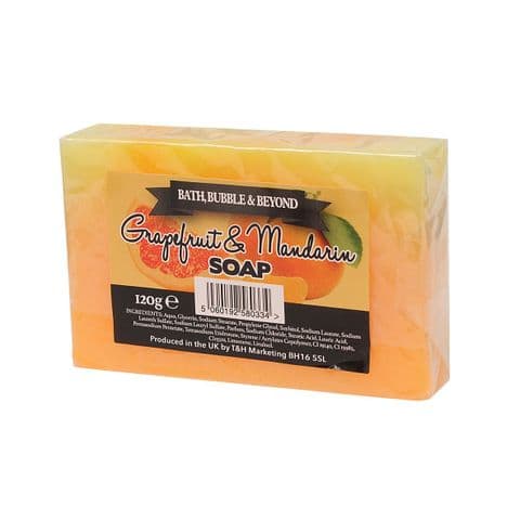 Grapefruit & Mandarin Glycerin Soap Slice - Bath Bubble & Beyond 120g