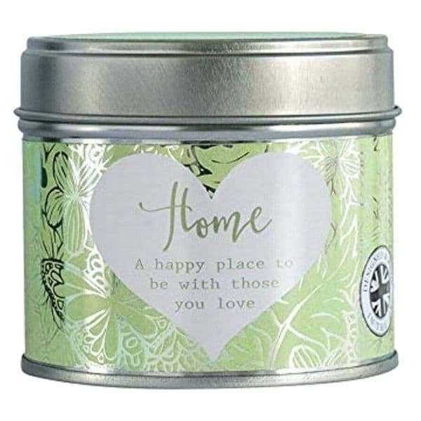 Home Linen Scented Candle Tin Said With Sentiment Arora Design