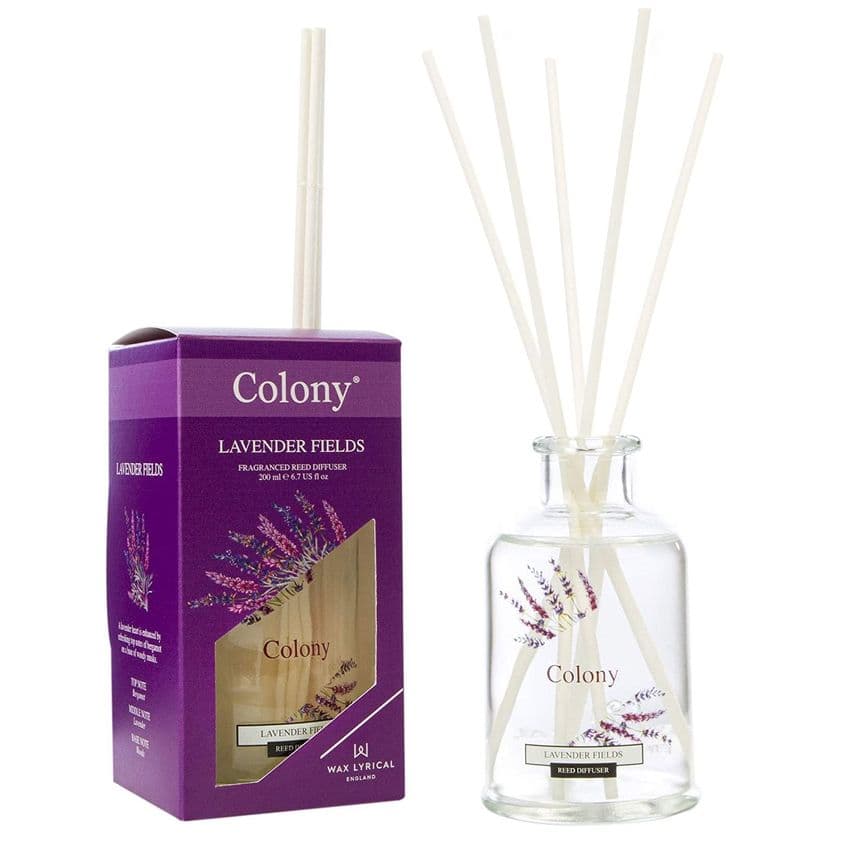 Lavender Fields Fragranced Reed Diffuser Colony Wax Lyrical 200ml
