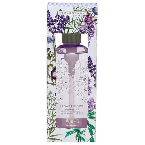Lavender Garden - RHS Flower Blooms Scented Shower Gel 300ml Heathcote & Ivory