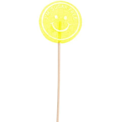 Lemon - I'm Sugar Free Lolly No Added Sugar Large Stick Lollipop Candy UK 50g