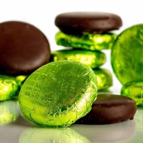 Lemon & Lime Cremes - Fondant Creams Green Foiled Whitakers Chocolates