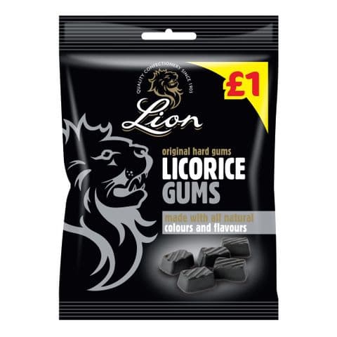 Licorice Gums Original Hard Gums Sweets Lion 150g