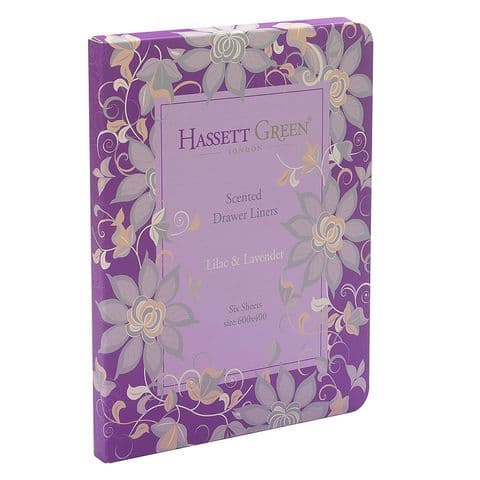 Lilac & Lavender Scented Drawer Liners 6 Sheets Hassett Green