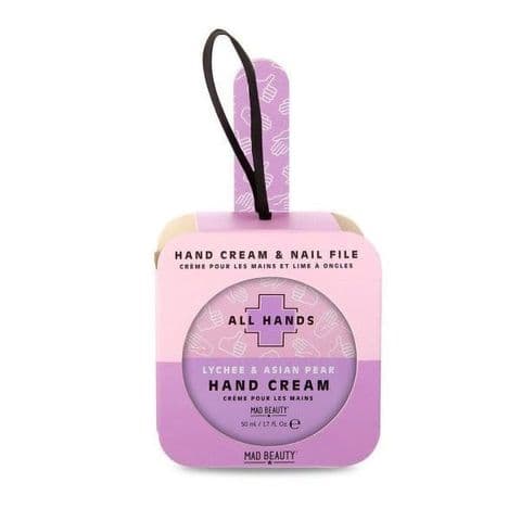 Lychee & Asian Pear Scented All Hands Hand Cream & Nail File Gift Set Mad Beauty