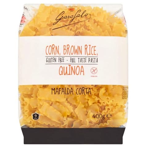 Mafalda Corta Gluten Free Pasta (Corn, Brown Rice, Quinoa) Garofalo 400g