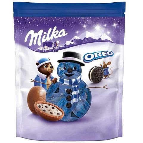Milk Chocolate Bonbons Eggs Oreo Biscuit Blue Foil Milka Bag 86g