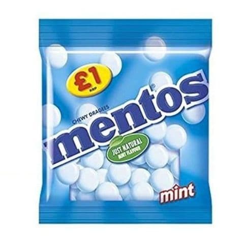 Mint Mentos Chewy Dragees Sweets Bag 135g