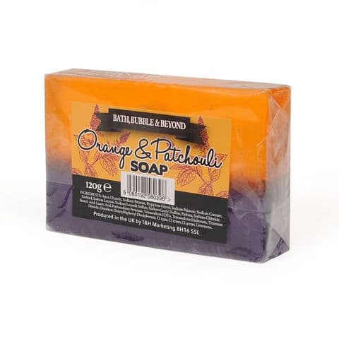 Orange & Patchouli Glycerin Soap Slice - Bath Bubble & Beyond 120g
