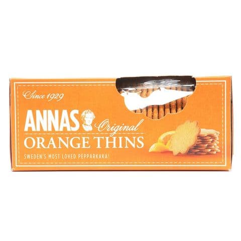 Orange Thins Original Swedish Pepparkaka Biscuits Annas 150g