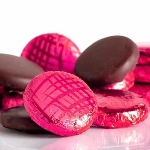 Pink Gin Cremes - Fondant Creams Pink Foiled Whitakers Chocolates