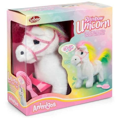 Rainbow Unicorn Animigos Plush Toy Tobar 18m+