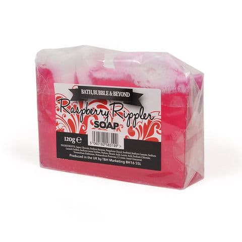 Raspberry Rippler Glycerin Soap Slice - Bath Bubble & Beyond 120g