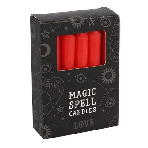 Red Love Magic Spell / Angel Chimes Candles  Spirit of Equinox (Pack of 12)