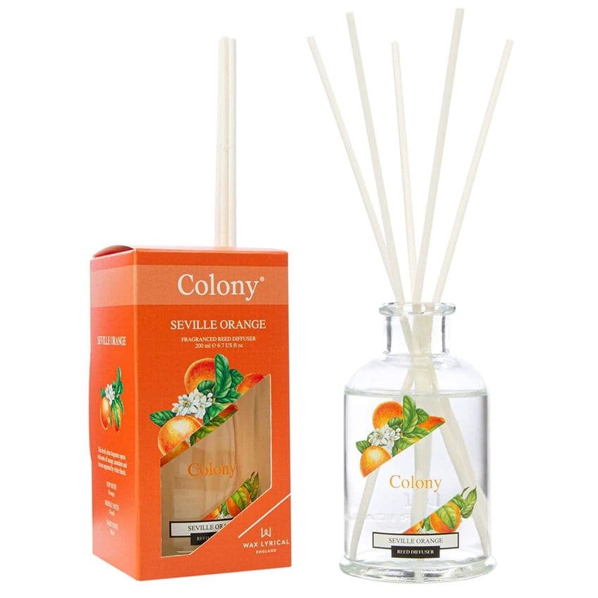 Seville Orange Fragranced Reed Diffuser Colony Wax Lyrical 200ml