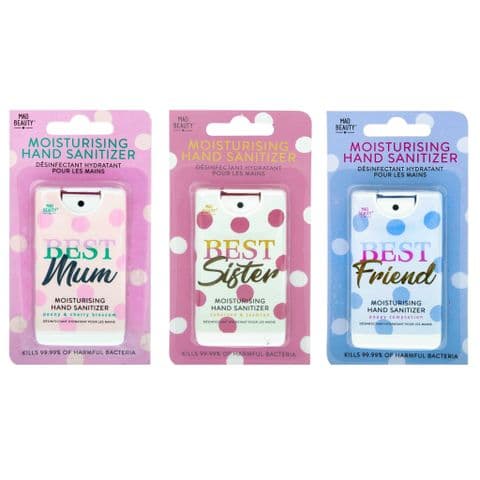 Simply The Best Floral Moisturising Hand Sanitizer Spray 15ml Mad Beauty (Set of 3)