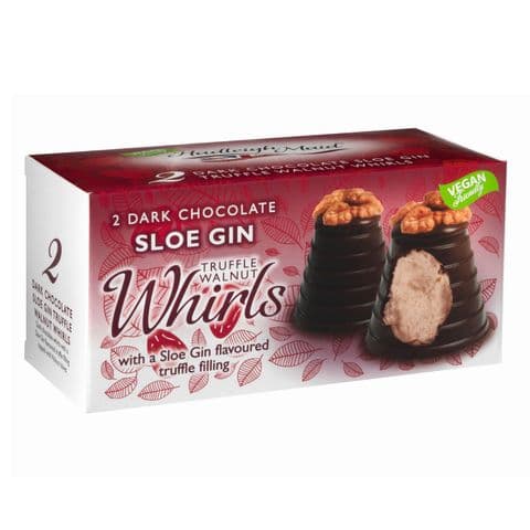 Sloe Gin Dark Chocolate  Vegan Truffle Walnut Whirls Hadleigh Maid 90g