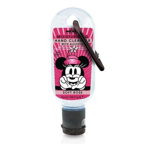 Soft Rose Minnie Mouse Disney Clip & Clean Moisturising Travel Hand Cleanser Gel 30ml Mad Beauty