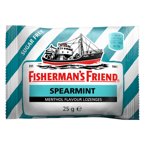 Spearmint Menthol Flavour Lozenges Sugar Free Fisherman's Friend 25g