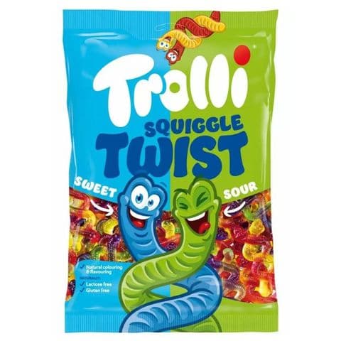 Squiggle Twist Worms Gummy Sweets Trolli 175g