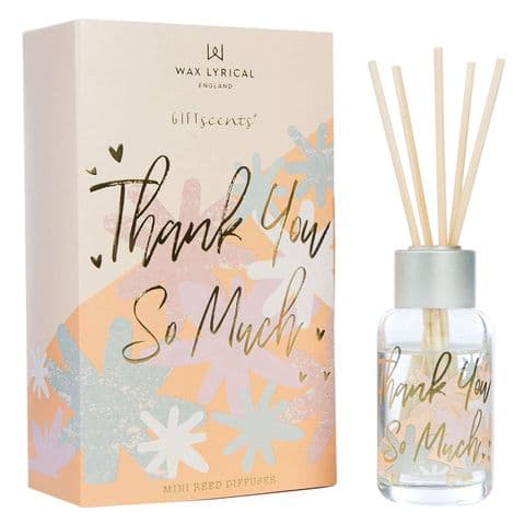 Thank You So Much Fruity Fragranced Mini 40ml Reed Diffuser Gift Set Giftscents Wax Lyrical