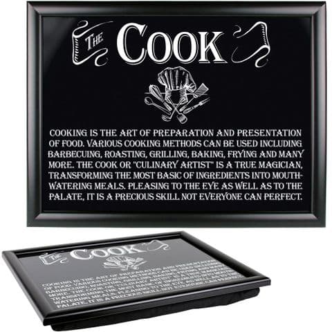 The Cook Black Lap Tray Inspirational Words Arora Design