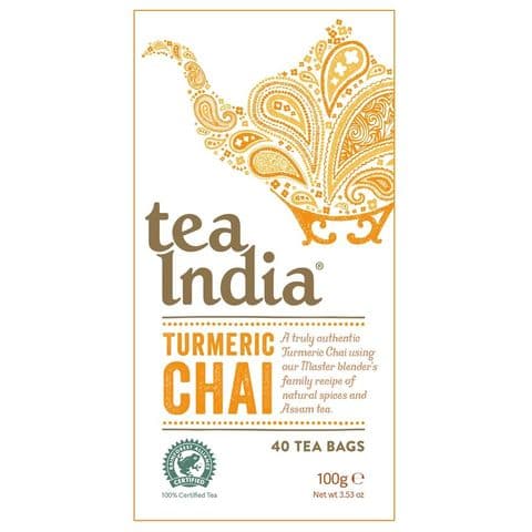 Turmeric Chai Tea India 100g (40 Tea Bags)