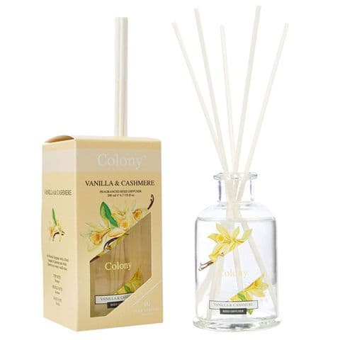 Vanilla & Cashmere Fragranced Reed Diffuser Colony Wax Lyrical 200ml