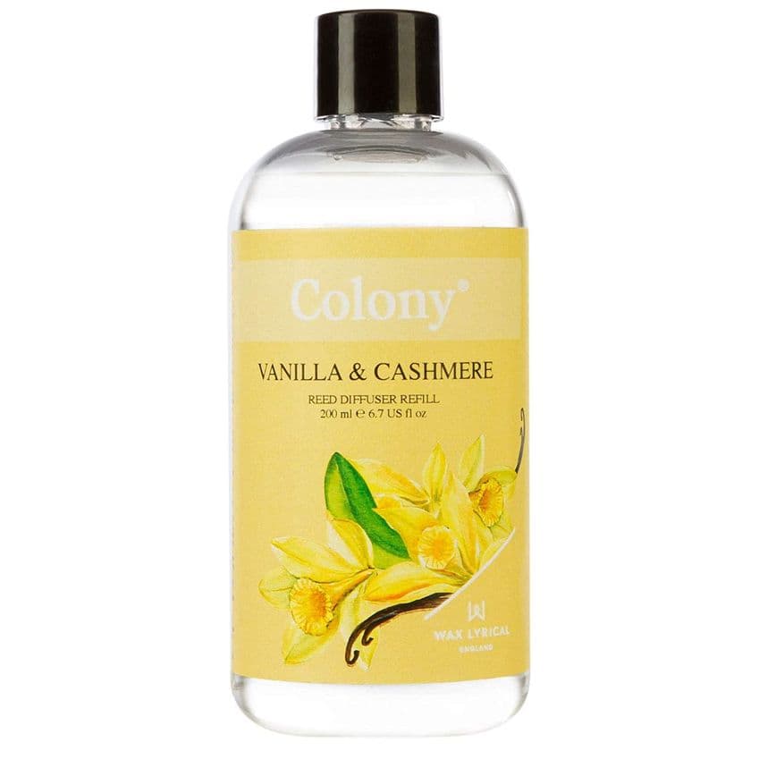 Vanilla & Cashmere Scented Reed Diffuser Refill Colony Wax Lyrical 200ml