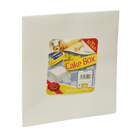 White Card Cake Storage Box by Kingfisher Catering (10" or 12"