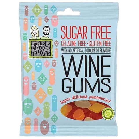 Wine Gums - Sugar Gelatin Gluten Free Jellies Sweets Free From Fellows 100g