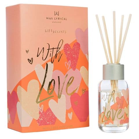 With Love Fruity Fragranced Mini 40ml Reed Diffuser Gift Set Giftscents Wax Lyrical