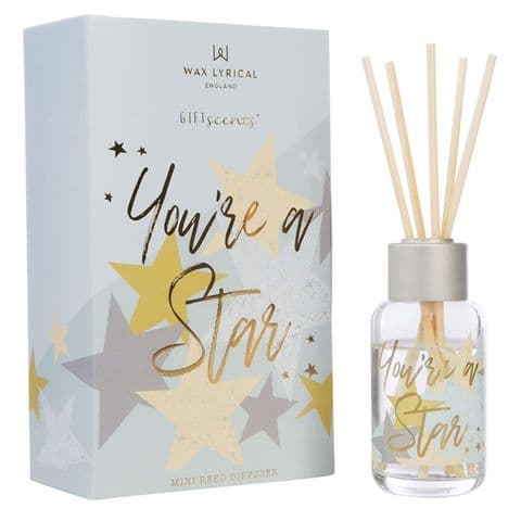 You're A Star Fruity Fragranced Mini 40ml Reed Diffuser Gift Set Giftscents Wax Lyrical