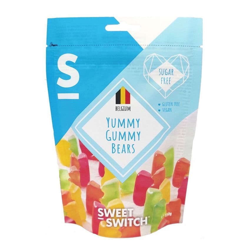 Yummy Gummy Bears No Added Sugar Free Vegan Stevia Sweet Switch 150g